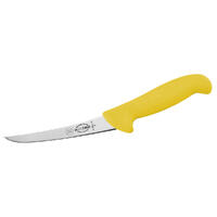F.Dick ErgoGrip Boning Knife 6” Inch (15cm) Narrow Stiff Curved Blade -  Yellow
