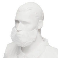 Disposable Beard Covers, Double Loop - White