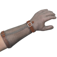 Manulatex Chain Mesh Glove, Long Cuff With Strap