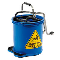 Plastic Mop Wringer Bucket (Blue) 16L