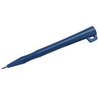 Metal Detectable Stick Pen, Blue with Lanyard Loop