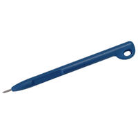 Metal Detectable Slim Stick Pen, Blue with Lanyard Loop