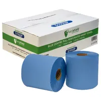 Sanishield Blue Centre Pull Perforated Hand Towel 21cmx300 (6/ctn)