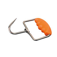 Boning Hook, Open Grip Mouldable Handle, Orange