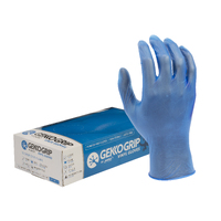 Gekko Grip Vinyl Disposable Gloves - Blue