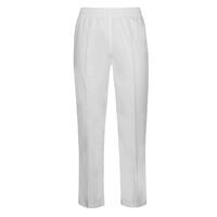 White Poly Cotton Trousers, With Pockets, Drawstring