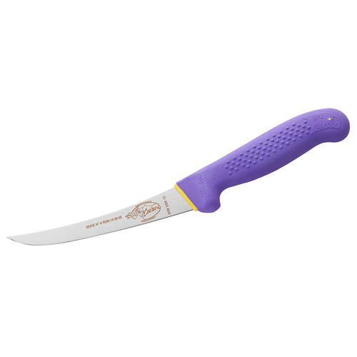 Caribou Ultragrip Comfort Boning Knife 5” Inch (13cm) Curved Stiff Blade Purple