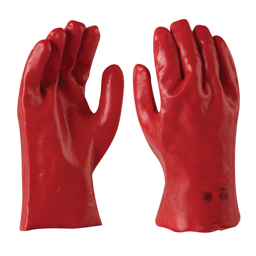 PVC Gauntlet, 27cm - Red