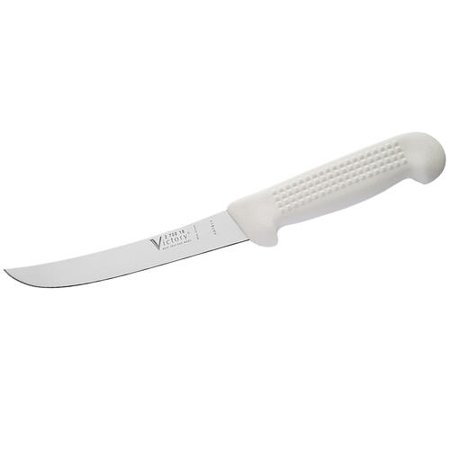 Victory Curved Boning Knife 6" Inch (15cm) Stiff Blade - White