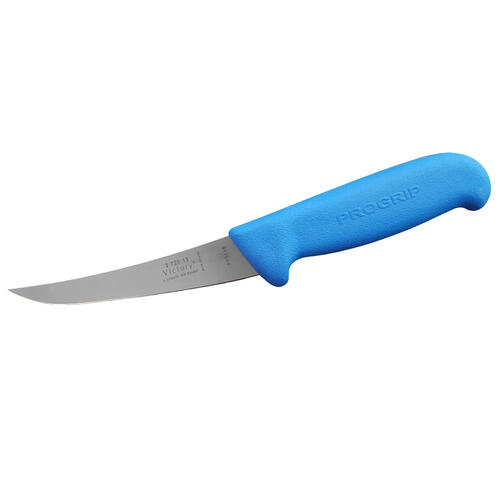 Victory Progrip Boning Knife 5" Inch (13cm) Curved Flexible Blade- Blue