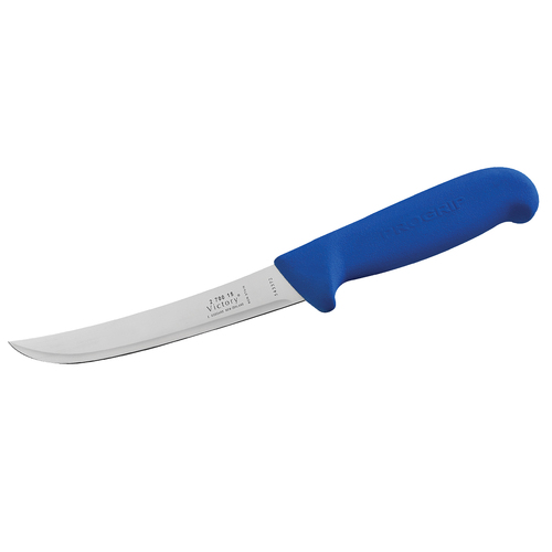 Victory Boning Knife 5" Inch (13cm), Curved, Hollow Ground, Stiff, Narrow - Blue