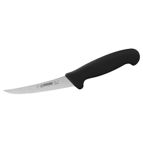 Giesser Boning Knife 5” Inch (13cm) Curved Narrow Stiff Blade - Black