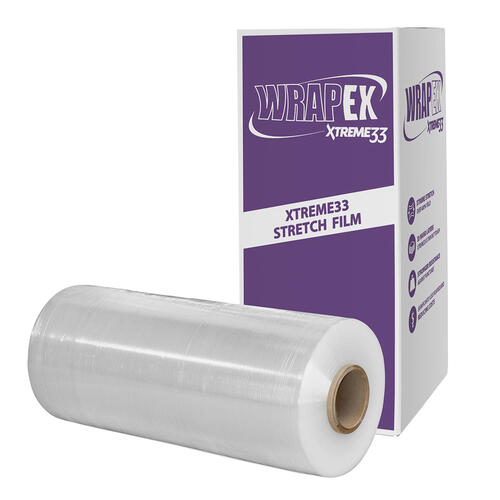 WRAPEX Xtreme33 Machine Stretch Wrap, 12um x 500mm x 2720m Clear