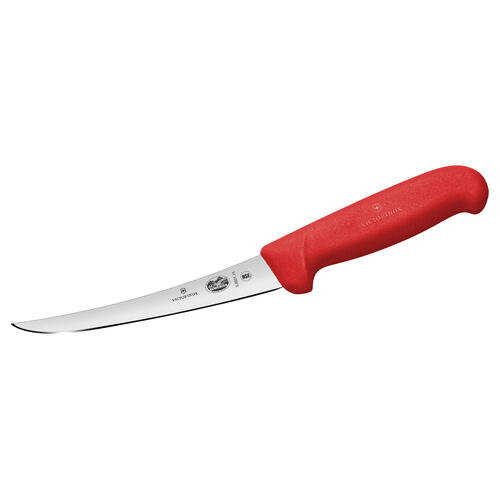Victorinox Boning Knife, 15cm (6) - Curved, Narrow Blade Stiff, Red