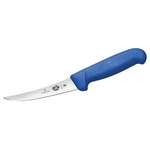 Victorinox Fibrox Boning Knife 5” Inch (12cm) Curved, Narrow Blade - Blue