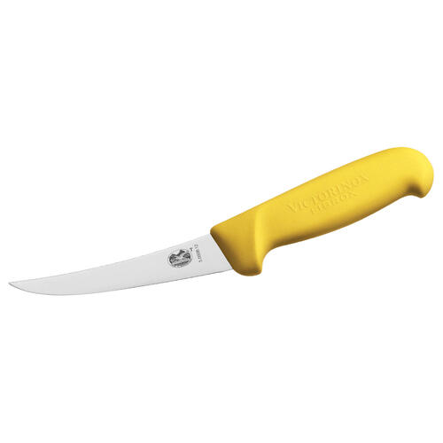 Victorinox Fibrox Boning Knife 5” Inch (12cm) Curved, Narrow Blade - Yellow | Highgate Group