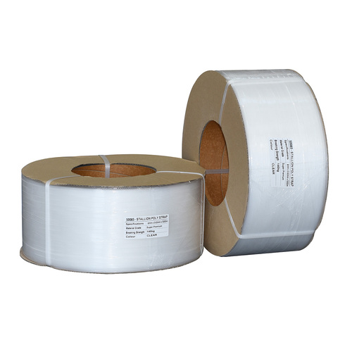 Premium Machine Poly Strapping, 6mm x 5000m, White