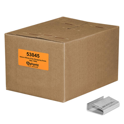STALLION Poly Strapping Seals, H/Duty, 19mm (1000/ctn)