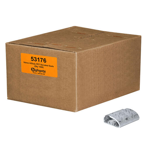 PET Serrated Seals, 16mm (1000/carton)