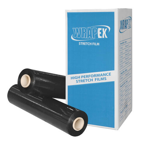 WRAPEX Hand Pallet Wrap, 25um. 500mm x 400m - Black