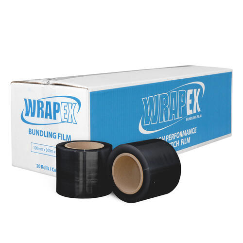 WRAPEX Bundling Film, 100mm x 280m x 23um - Black