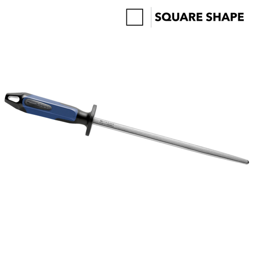F.Dick 2K Combi Sharpening Steel, 10” Inch (25cm) Dual Cut Fine/Polished - Square 