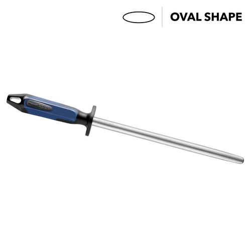 F.Dick 2K Poliron Sharpening Steel, 10” Inch (25cm) Polished - Oval