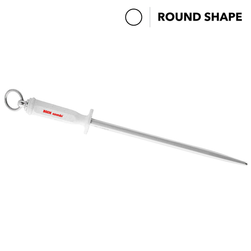 F.Dick Hygienic Combi Sharpening Steel, 12” Inch (30cm) Dual Cut Super Fine/Regular Cut - Round