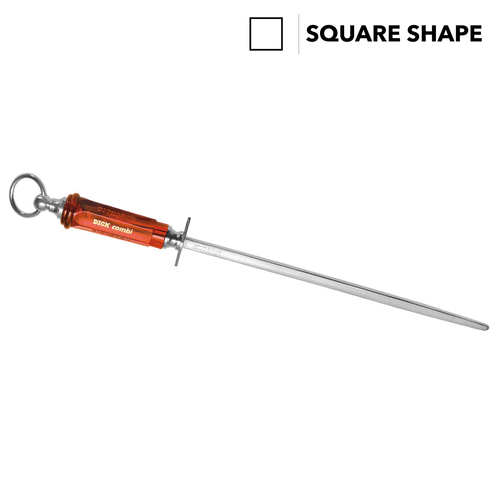 F.Dick Combi Sharpening Steel, 12" Inch (30cm) Dual Cut (Polished/Sapphire Cut) - Square