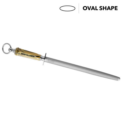 F.Dick Multiron Sharpening Steel, 12" Inch (30cm) Dual Cut, Fine/Regular - Oval