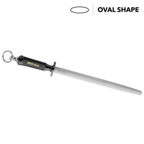 Titan Sharpening Steel, 30cm (12 Inch) Oval, Standard Cut