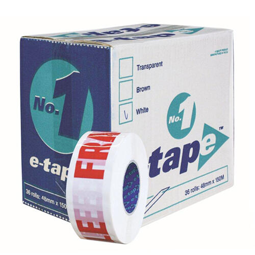 E-tape Packaging Tape, 50mm x 150m, Fragile