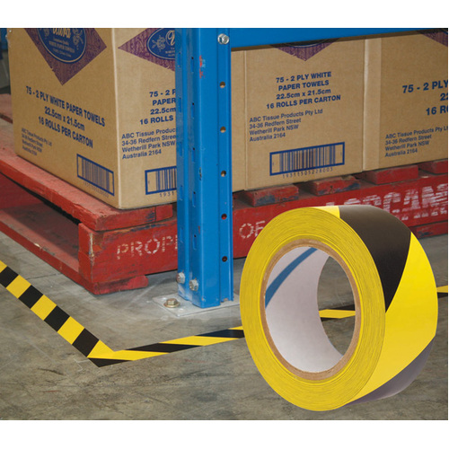 Floor Marking Tape, 48mm x 33m, Hazardous