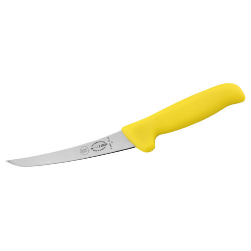 F.Dick MasterGrip Boning Knife, 6” Inch (15cm) Curved, Stiff, Narrow Blade - Yellow