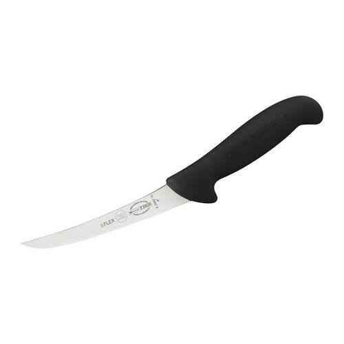 F Dick Boning Knife 15cm Curved Narrow Semi Flex Ergogrip Black