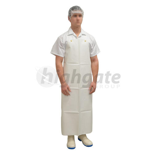 PVC Aprons, Metal Eyelets, 87cm x 139cm - White (With Polyester Straps)