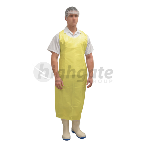Long Disposable Aprons, 960x1500mm - Yellow 500/ctn