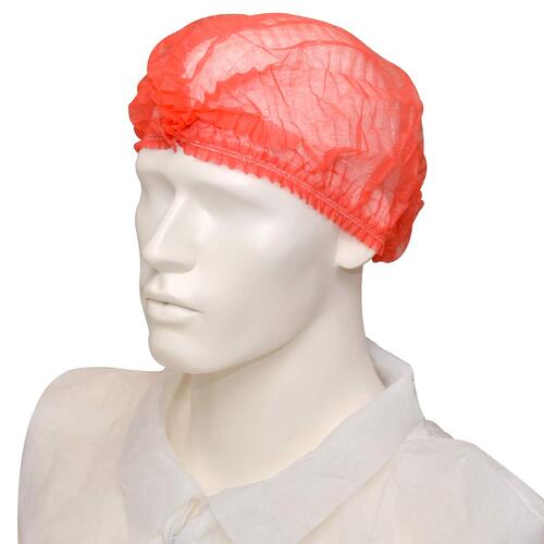 Hair Nets, Crimped 21" Red