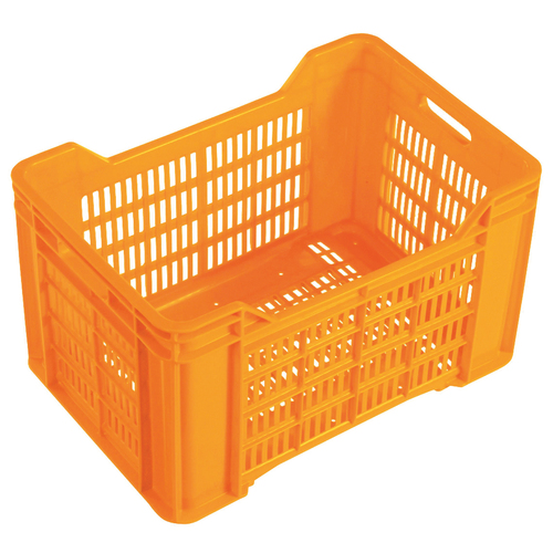 Nally Vented Produce Crate, 44L Orange