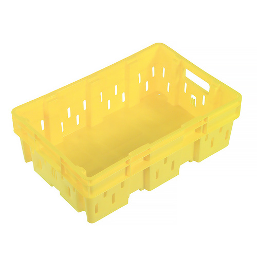 32L Vented Meat & Poultry Crate - Yellow