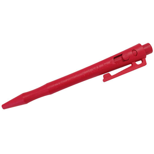 Metal Detectable Pen, Red with Clip 
