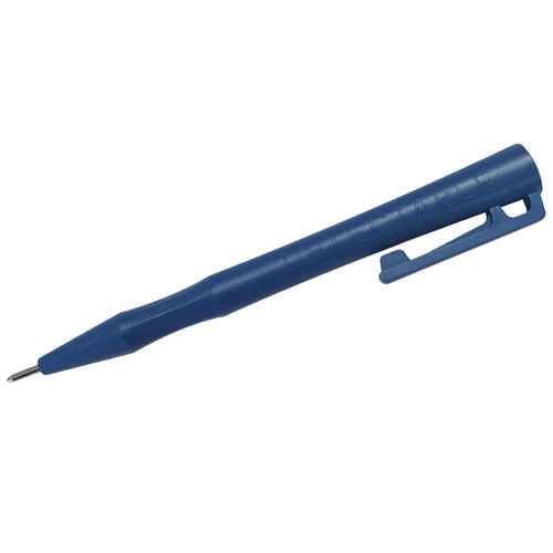 Metal Detectable Stick Pen, Blue with Clip